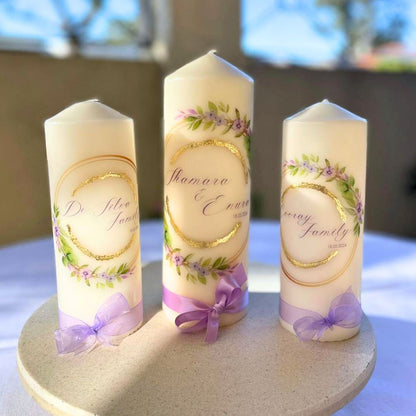 Wedding Candle Set - customised design
