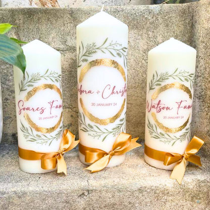 Wedding Candle Set - customised design