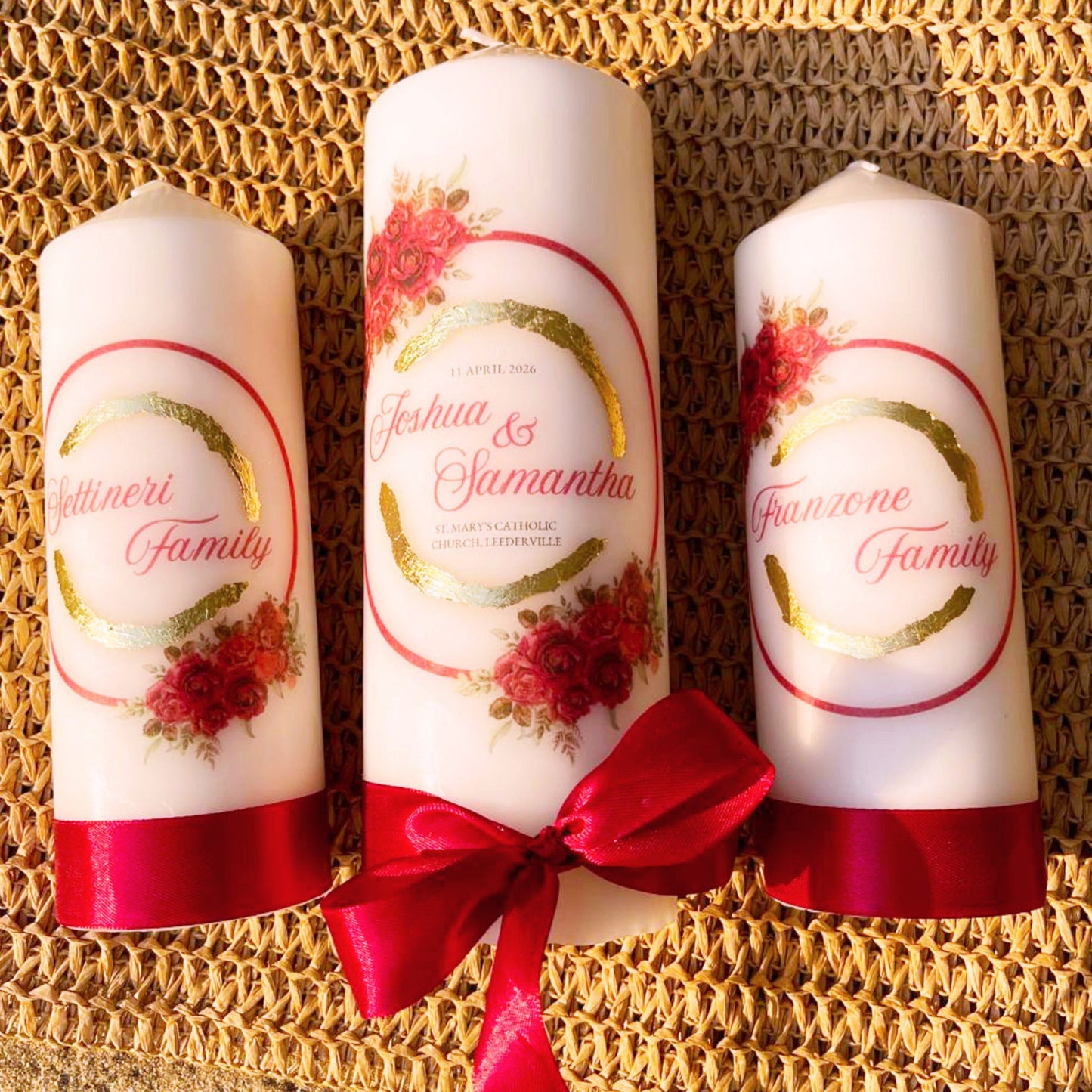 Wedding Candle Set - customised design